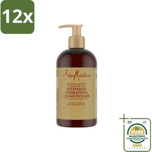 SheaMoisture – Conditioner – Manuka Honey & Mafura Oil – Intensive Hydration – 384 ml - Voordeelverpakking - 12 stuks - Haarvoeding - Glans