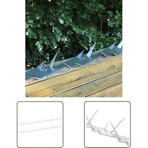 The Living Store Hekmuurspikes - 1m x 2mm - Staal - Set van 2