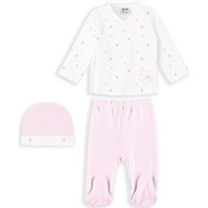 Yatsi - girls baby set - pink white - meisjes baby setje - prematuur - maat 46