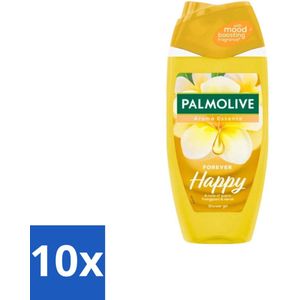 10 x Palmolive Douchegel Aroma Essence Forever Happy 250 ml - Verfrissend - Opwekkend - Verzorgend - Luxe - Natuurlijke Oliën