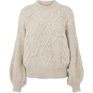 OBJECT OBJKAMMA CABLE KNIT PULLOVER NOOS Dames Trui - Maat L