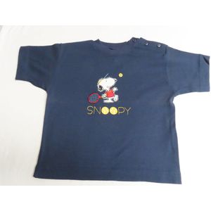 T shirt - Korte mouw - Unie - Marine - Snoopy - Tennis - 2 jaar 86