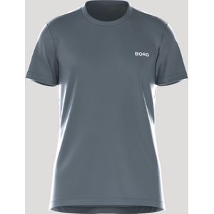 Björn Borg BB Logo Performance - T-Shirts - Sport shirt - Top - Heren - Maat L - Grijs blauw