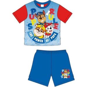 Paw Patrol pyjama - korte broek en t-shirt - blauw - Paw Patrol shortama - maat 92/98