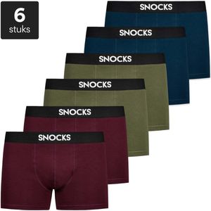 SNOCKS - Boxershorts - 6-pack - Biologisch Katoen - Comfortabel - Naadloos