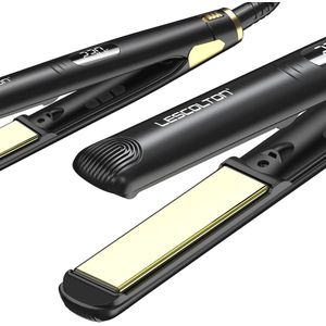 Professionele stijltang en krultang met keramisch titanium, 9 temperatuurinstellingen, snelle verwarming en veiligheidsfunctie