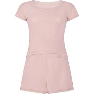 Hunkemöller Pyjamaset Rib Lace Roze XS