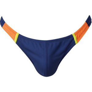 Barcode Berlin Thong RONAK Blue-Orange-Neongreen - MAAT S - Heren Ondergoed - String voor Man - Mannen Thong