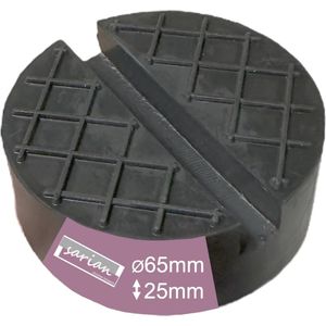 Rubberen pad voor krik 65 x 25 mm - Universele bescherming voor garagekrik en hefbruggen - Ideaal voor bandenwissel