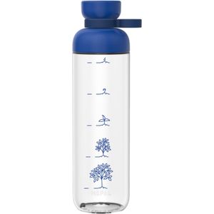 Mepal Waterfles met Unieke Maataanduiding - 900 ml - Motiverende Drinkfles met Extra Drinkgemak - BPA- & Lekvrij - Grow the Tree - Vivid blue