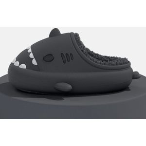JAXY Haai Slippers - Shark Slides - Shark Slippers - Pantoffels Dames en Heren - Sloffen Jongens en Meisjes - Maat 40-41 - Zwart