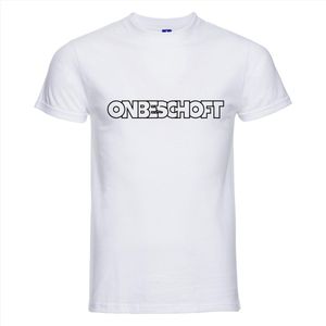 Onbeschoft T-shirt - 100% Katoen - Maat XS - Classic Fit - Wit