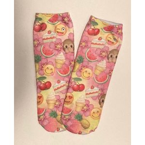 Vrolijke Smiley enkelsokken - Unisex - Maat 36-41