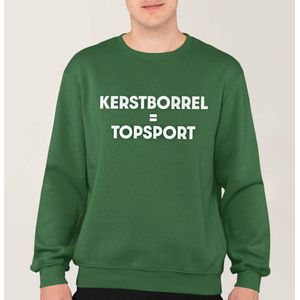 Foute Kerst Trui Groen Kerstborrel = Topsport 2XL