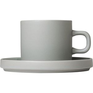 Blomus Mio set/2 koffiekop + schotel mirage grey