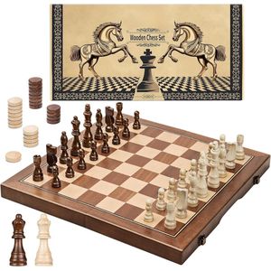 Solacis Magnetisch schaakspel - Magnetisch schaakbord - Reis schaakspel - Schaken - Schaakspel - Must have!