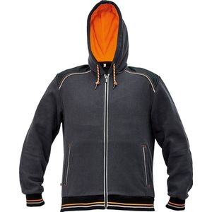 Knoxfield Hooded vest antraciet/rood, maat 2XL