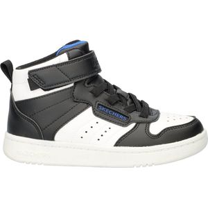 Skechers Quick Street jongens hoge sneaker - Zwart wit - Maat 29