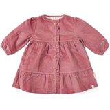 Jurk - Roze - Fairy Garden - Corduroy - Lange Mouw - Maat 74