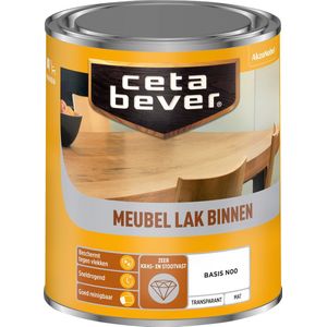 Cetabever - Meubellak Transparant Mat - Zweeds Lichtgrijs - 750 ML