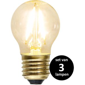 Soft Glow Kogellamp - E27 - 1,5W - set van 3