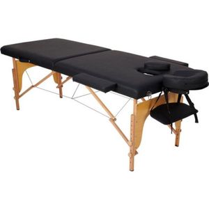 Luxe Behandeltafel - Massagetafel - Inklapbaar - Zwart - Inclusief Draagtas