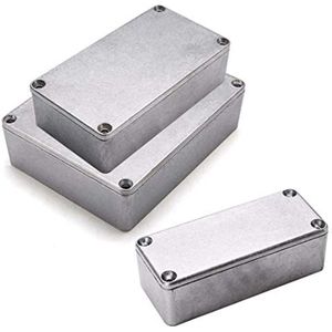 Behuizing Elektronica, 1590XX 145 (L) x 121 (B) x 39 (H) mm IP54 Aluminium Elektronica Project Box Case Behuizing Buiten/Externe Behuizing Power Junction Box Compleet met Connector