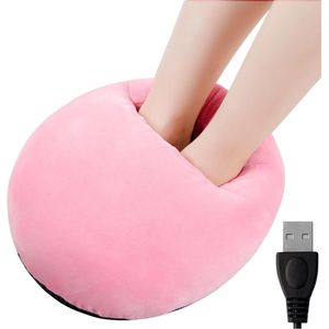 Elektrische Voetverwarmer - Voetenwarmer - Warmtekussen - Verwarmingsmat Voor Thuis En Kantoor - Comfortabele Voetwarmer Voor Winter Koud Weer - 31 x 31 Cm - Roze