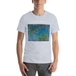 Famous Piece - Kunst T-shirt - Claude Monet 'Wisteria' - Unisex - Licht Blauw - XS