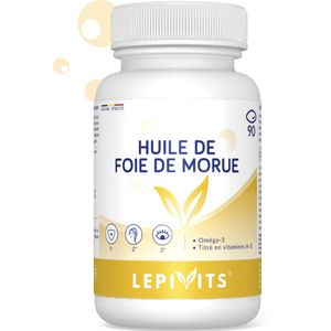 Levertraan 400mg | 90 capsules | Groei & Immuniteit | Omega 3 + Vitamine A & D | Vrij Van Zware Metalen | Gemaakt in België | LEPIVITS