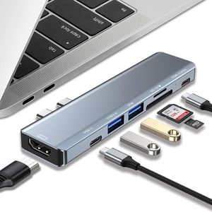 7-in-2 USB-C-hub geschikt voor MacBook Air Pro M1, MacBook Pro 13-inch, 15-inch en 16-inch, en MacBook Air