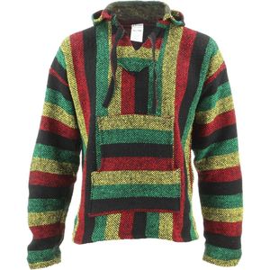 Mexicaanse Baja Hoodie voor Festival en Buitenactiviteiten - Mintgroen