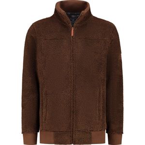 MGO Charles Cardigan - Heren fleece vest - Bruin