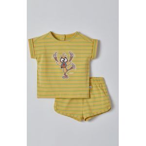 Woody - Pyjama meisjes - mandril - streep - 221-3-PZG-Z/964 - maat 68