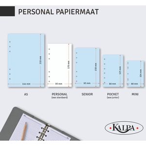Kalpa 1111-19 Personal (Standaard) Ring Agenda Planner Bosgroen 1 week per 2 paginas 2024-2025-2026