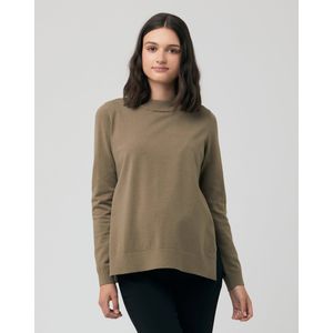 RIPE Trui Side Split gebreide Morgan, zwanger, voeding, olijfXS