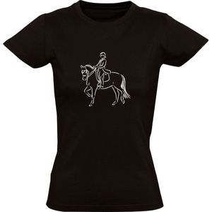 Paardrijden Dames T-shirt - horse riding - manege - paard - pony - trekking - dierendag