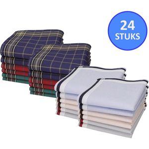 Sorprese Zakdoeken - Nightfall - zakdoeken heren - 24 zakdoeken - Italiaans katoen - herbruikbare zakdoek - Cadeau