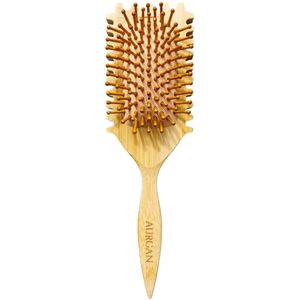 Aurgan Curl Brush - Bamboo Detangling Krullenborstel - anti klit haarborstel - Volume Curl Brush - krullenkam - Curl define brush - bamboe haarborstel