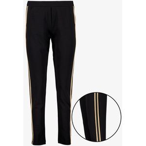 TwoDay dames pantalon met beige strepen zwart - Maat XXL