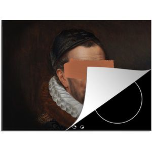 KitchenYeah® Inductie beschermer 75x52 cm - Willem van Oranje - Adriaen Thomasz - Schilderij - Kookplaataccessoires - Afdekplaat voor kookplaat - Inductiebeschermer - Inductiemat - Inductieplaat mat