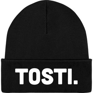 Tosti - Snack Outfit - Grappige Eten En Snoep Spreuken en Teksten Cadeau - Dames / Heren / Unisex Kleding - Beanie - Zwart