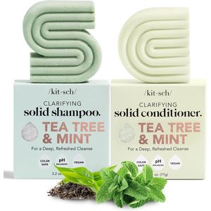 Kitsch Tea Tree & Mint Clarifying Shampoo and Conditioner Bar Combo Pack