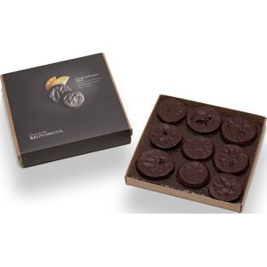 DARQ luxe Chocolade Cadeaudoos met Sinaasappel en citroen - Pure en Melk Chocolade - Unieke geschenkdoos - Perfect Chocolade Cadeau voor man en vrouw - Handgemaakt, duurzaam, biologisch en fair trade
