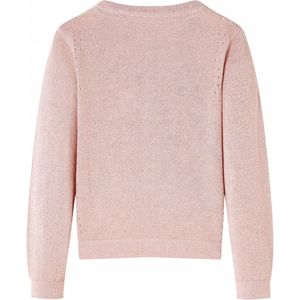 Kindervest gebreid - Zachtroze - Maat 116