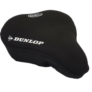 Bescherm en verleng de levensduur van je fietszadel met de Dunlop Gel Fietszadelhoes - Eenvoudig te bevestigen en perfect passend dankzij het trekkoord - 24 x 27 CM - Zwart