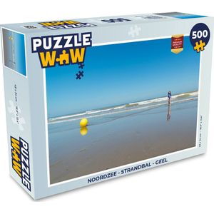 Puzzel Noordzee - Strandbal - Geel - Legpuzzel - Puzzel 500 stukjes