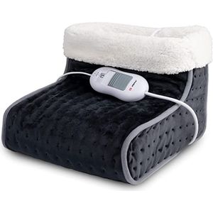 voetenwarmer - elektrische voetverwarming \ massage voetwarmer, warmte en ontspanning voor gestreste voeten met zachte teddyvoering