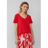 s.Oliver - Shirt - Rood - T-shirt - V-hals - Kwartmouw