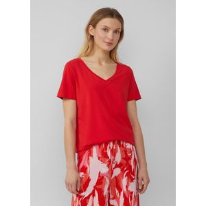 s.Oliver - Shirt - Rood - T-shirt - V-hals - Kwartmouw